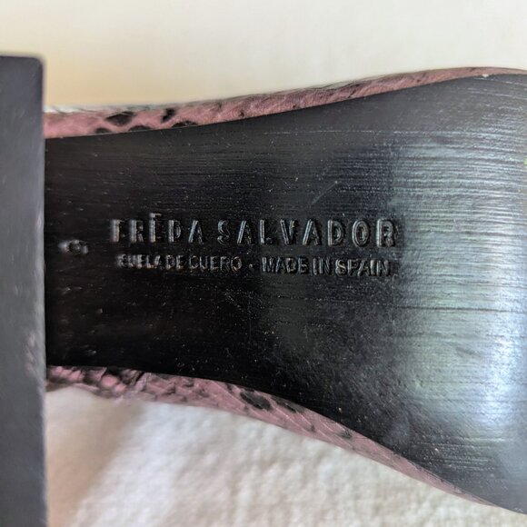 Freda Salvador Hendrix Snakeskin Ankle Boots Size 5 – Designer Leather Statement - Picture 6 of 14